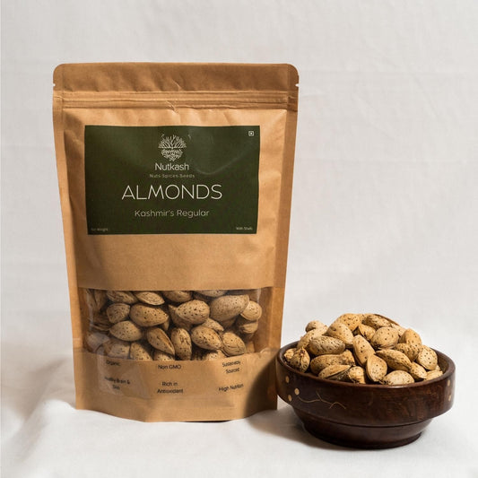 Almonds-Kashmir’s Regular | 500g | With Shells