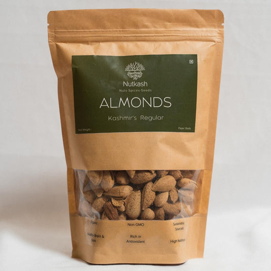 Almonds-Kashmir’s Regular | 500g | Paper Shells