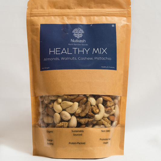 Healthy Mix | Almonds, Walnuts, Cashew, Pistachio| 500 g |Healthy & Crunchy