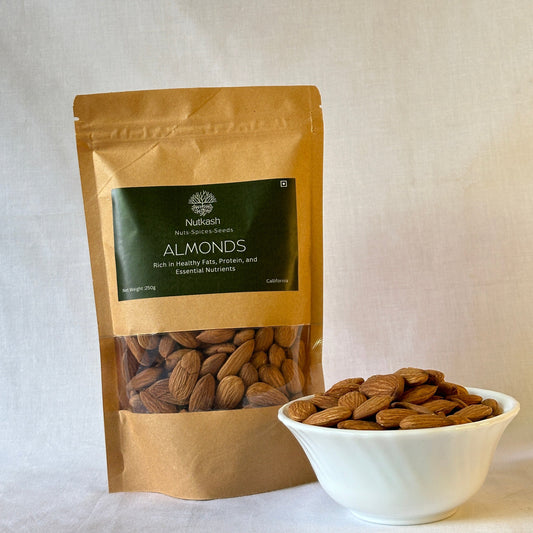 California Almonds - Nutkash | 250g | Fresh, Nutrient-Dense, and Naturally Delicious