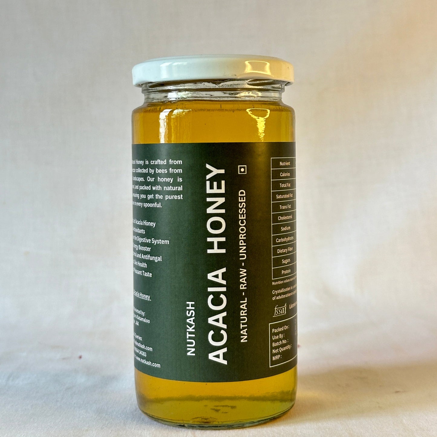 Acacia Honey - Nutkash | Pure, Delicate, and Naturally Sweet