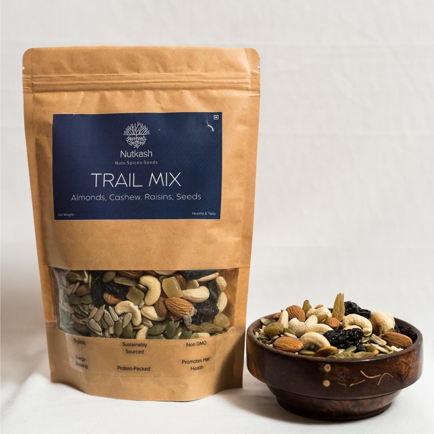 Trail Mix-(Almonds, Cashew, Raisins, Seeds)-Healthy & Tasty