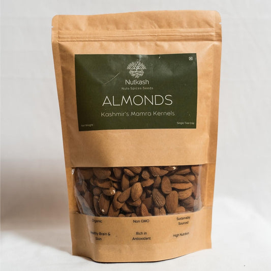Almonds-Kashmir’s Mamra Kernels | 500g | Single Tree Crop